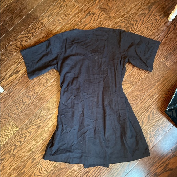 Eileen Fisher Linen Blend Wrap Dress - Picture 2 of 4